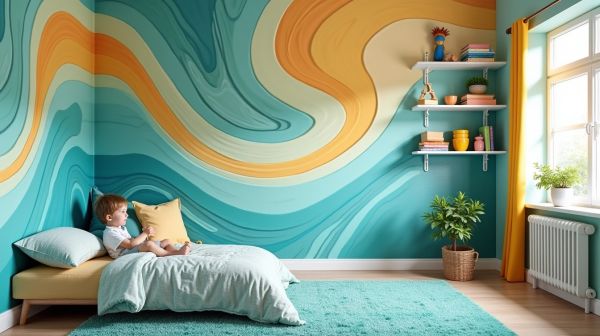 Optez pour un papier peint durable et coloré dans la chambre de garçon